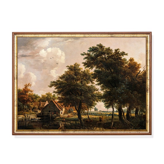 Printed And Shipped Landscape Moody Painting Country Scenery Wall Art Above Bed Art Vintage Home Decor Physical Art Prints