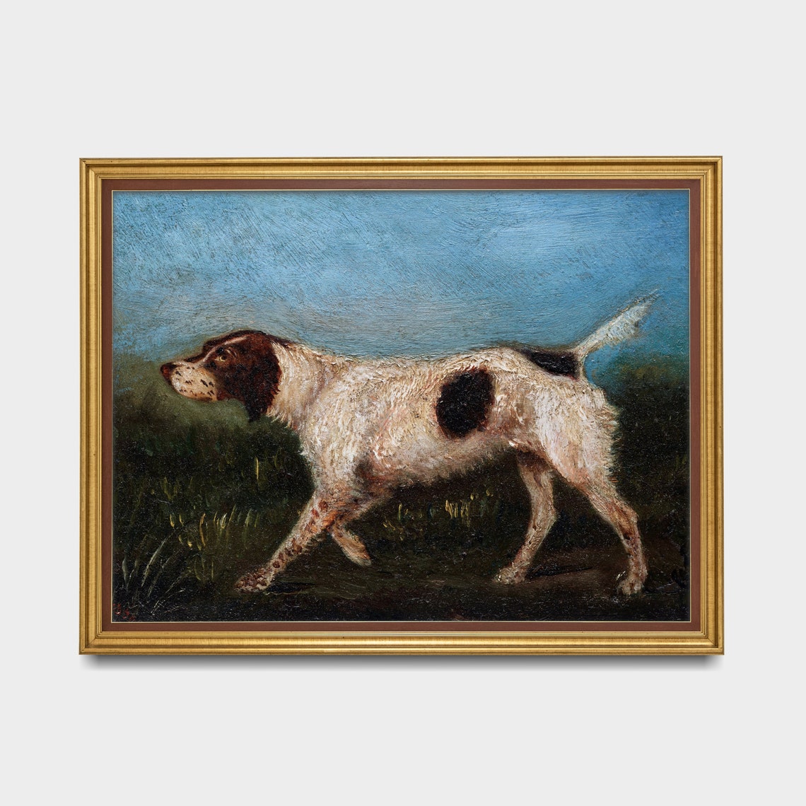 Pointer Hunting Dog on Point in a Field Vintage Sporting Poster - Image 4