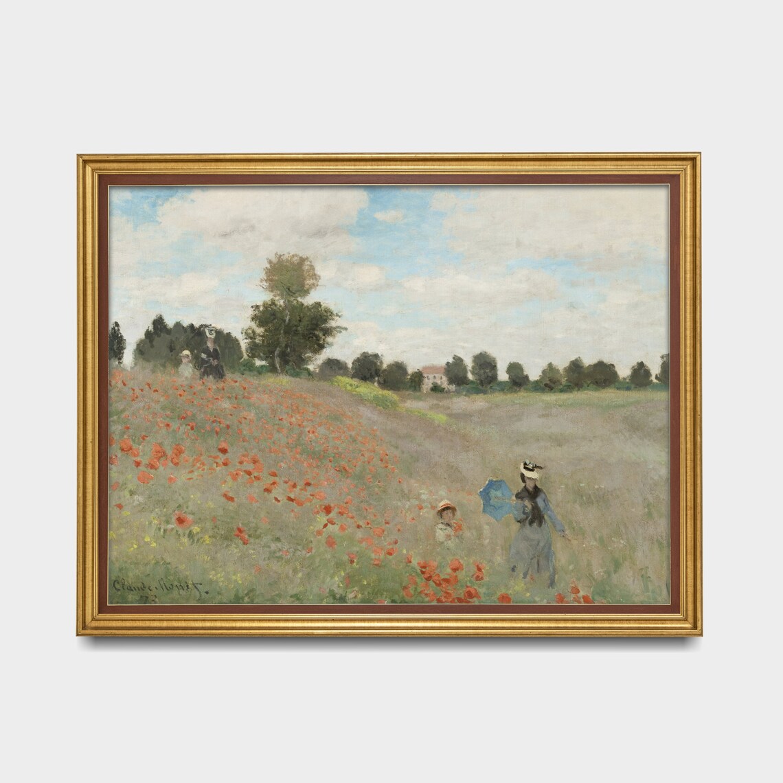 Claude Monet Poppies 1873 Woman With Parasol in Red Poppy Field Poster - Image 4