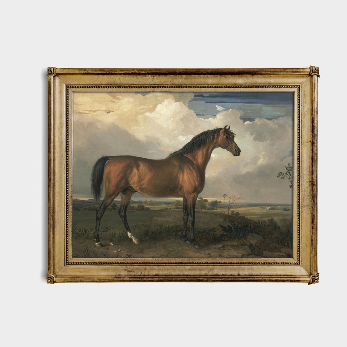 Mailed Print Vintage Horse Painting Antique Equestrian Print Farmhouse Animal Art Oil Painting Fine Art Print And Ship - Image 4