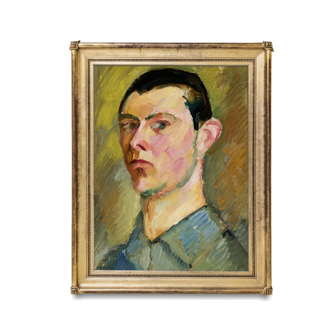 Fauvist Young Man Portrait In Bold Brushstrokes Vintage Art Poster - Image 3