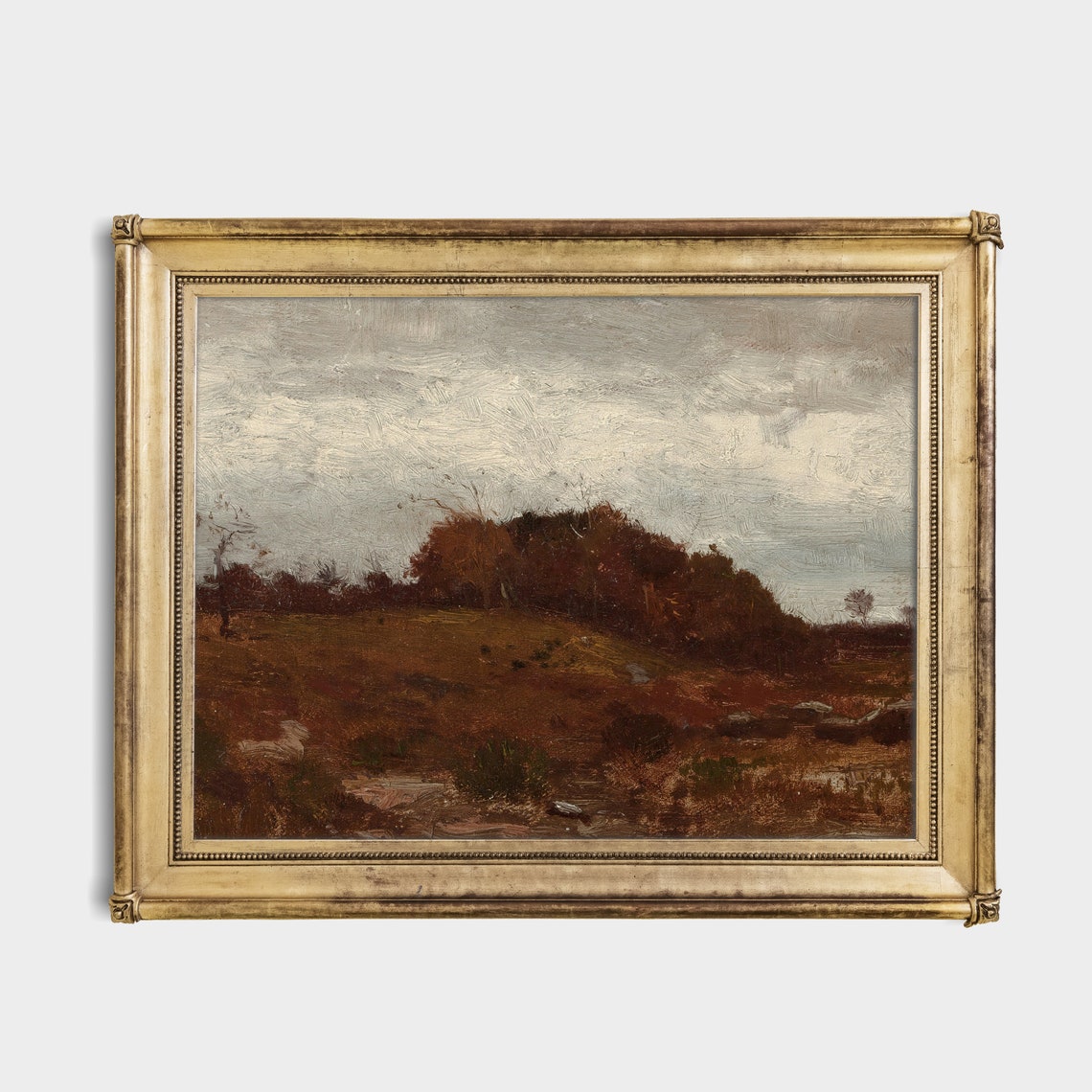 Vintage Fall Landscape Painting Antique Autumn Prints Moody Rustic Artwork Country Farmhouse Decor Art - Image 2