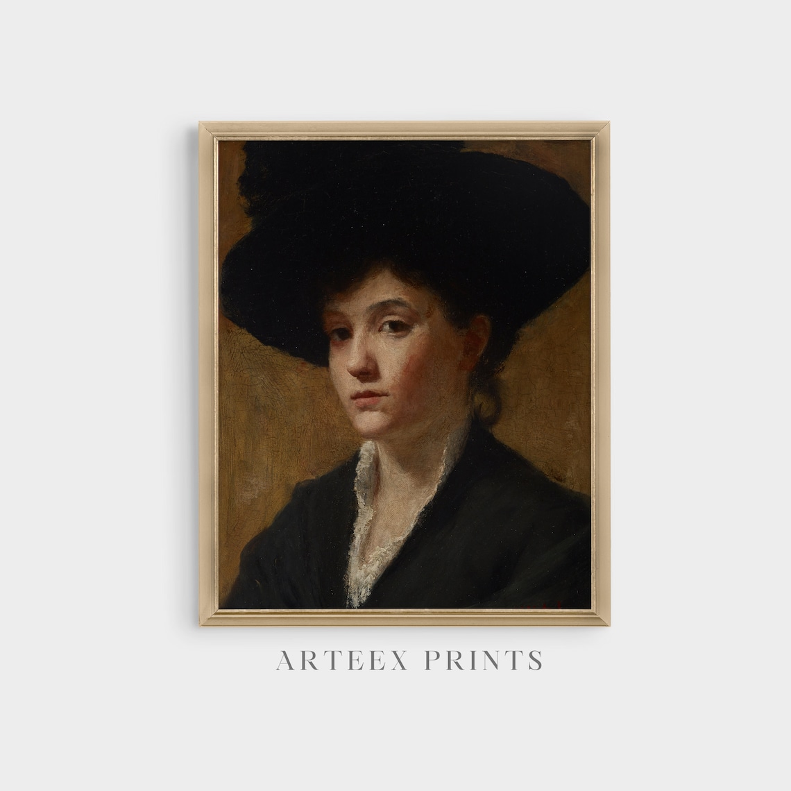 Vintage Woman Portrait With Hat, Art Print - Image 5