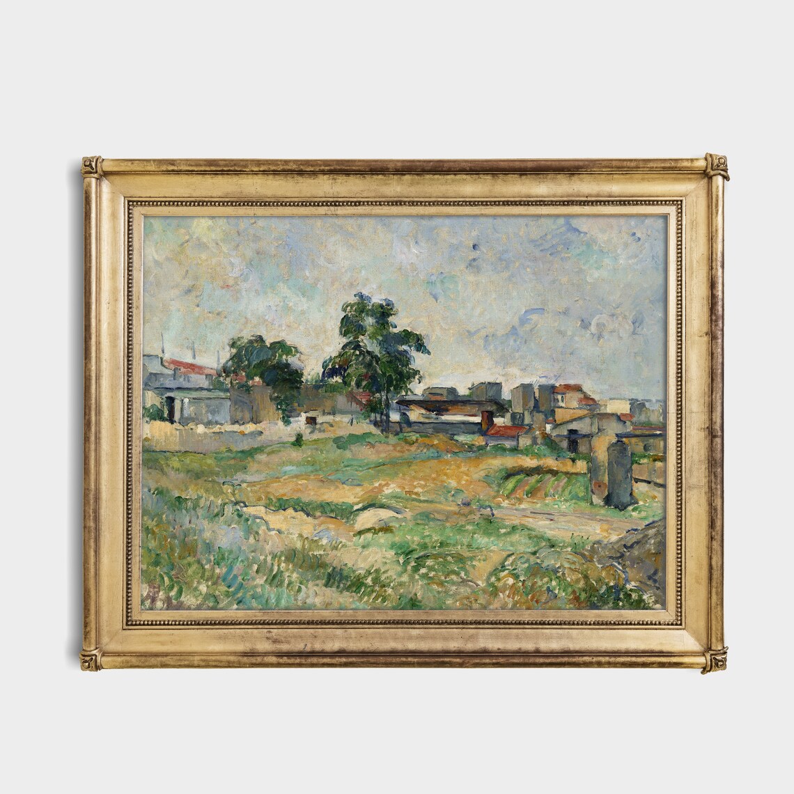 Impressionist Village Landscape With Stone Houses and Trees Poster - Image 3