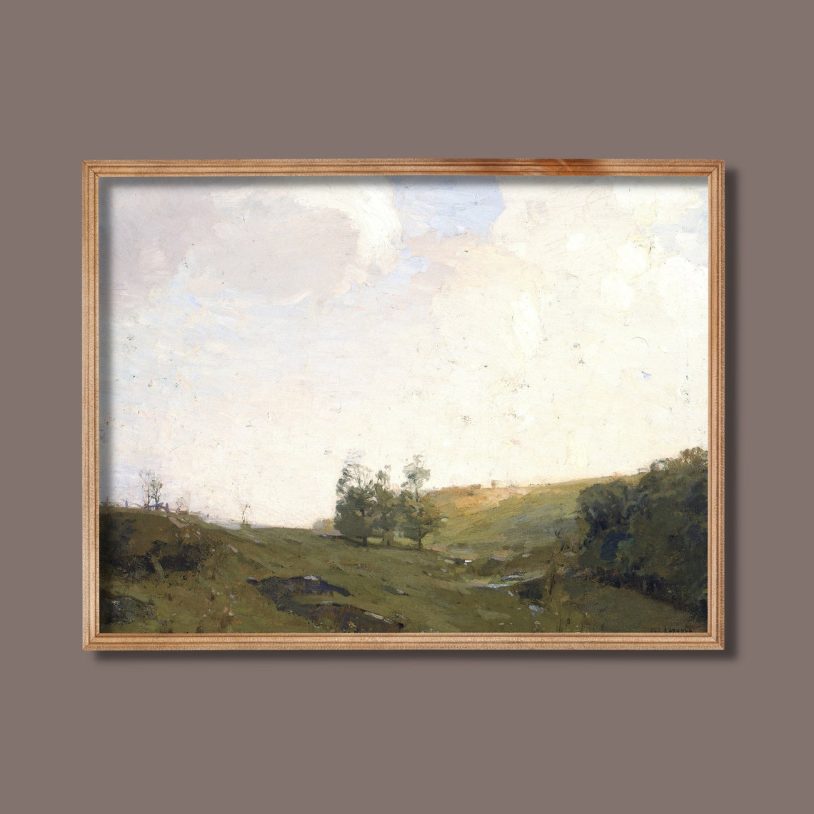 Green River Valley Meadows Soft Impressionist Landscape Poster - Image 3