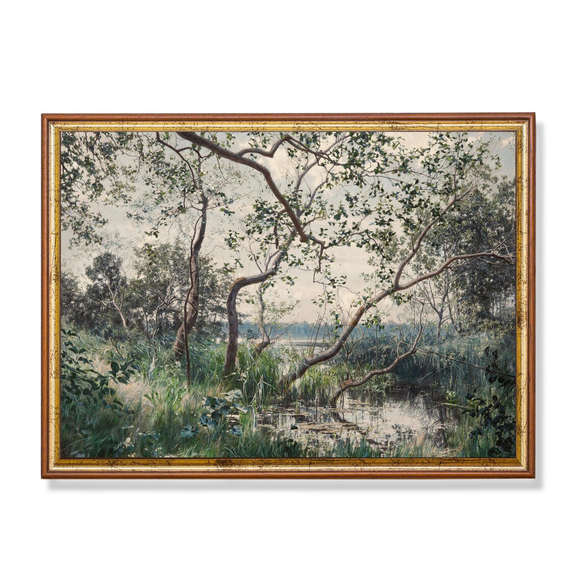 Vintage Landscape Painting Antique Country Poster