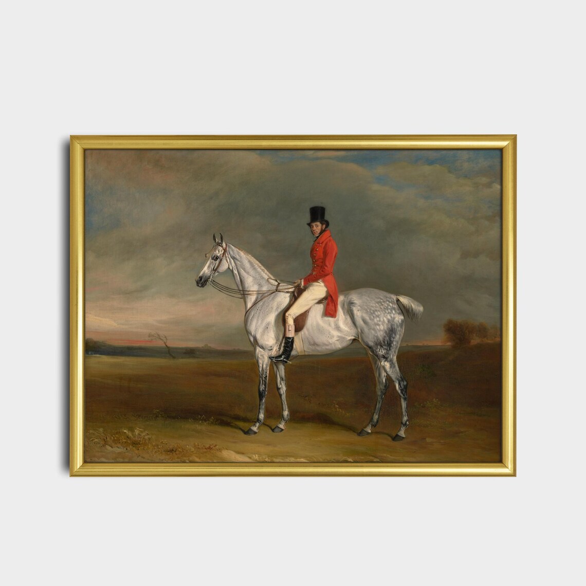 Equestrian Portrait, Vintage English Hunt Scene Art Print - Image 2