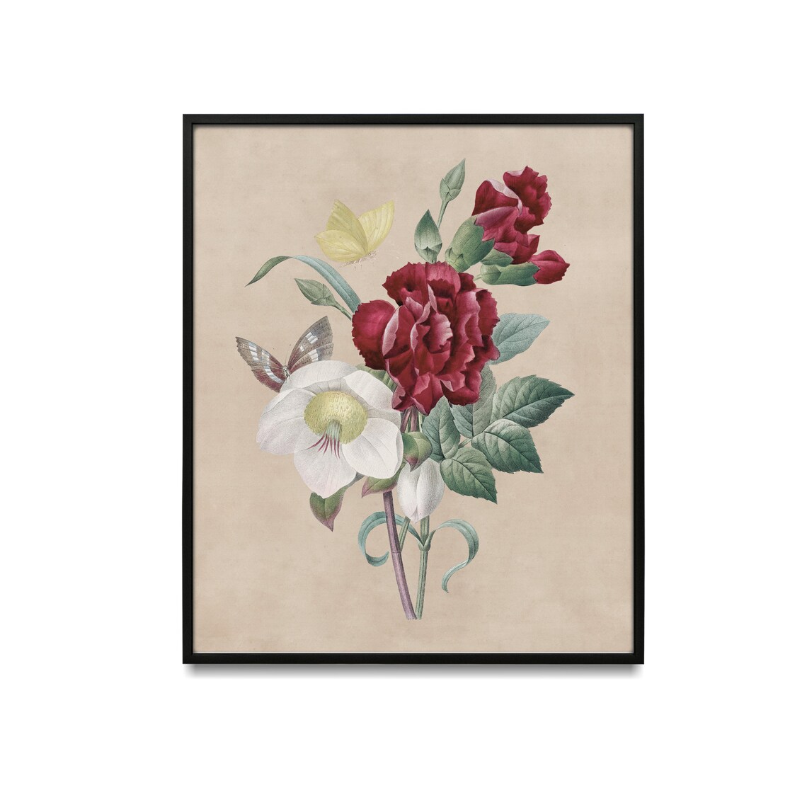 Vintage Botanical Flower Print, Antique Floral Art Print - Image 3