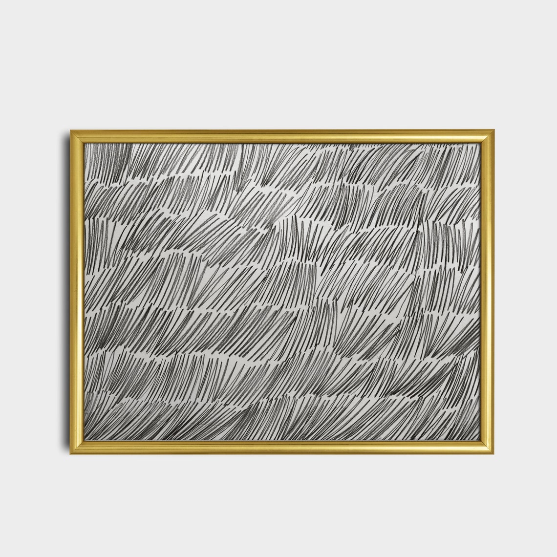 Black Ink Diagonal Stroke Abstract Sketch Modern Minimalist Poster - Image 4