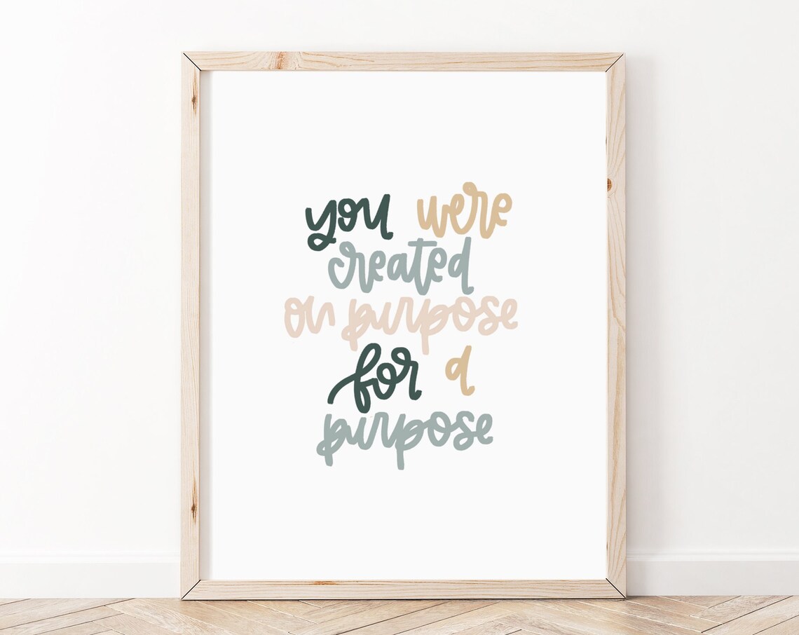 Positive Affirmations Christian Motivational Quote Art Print