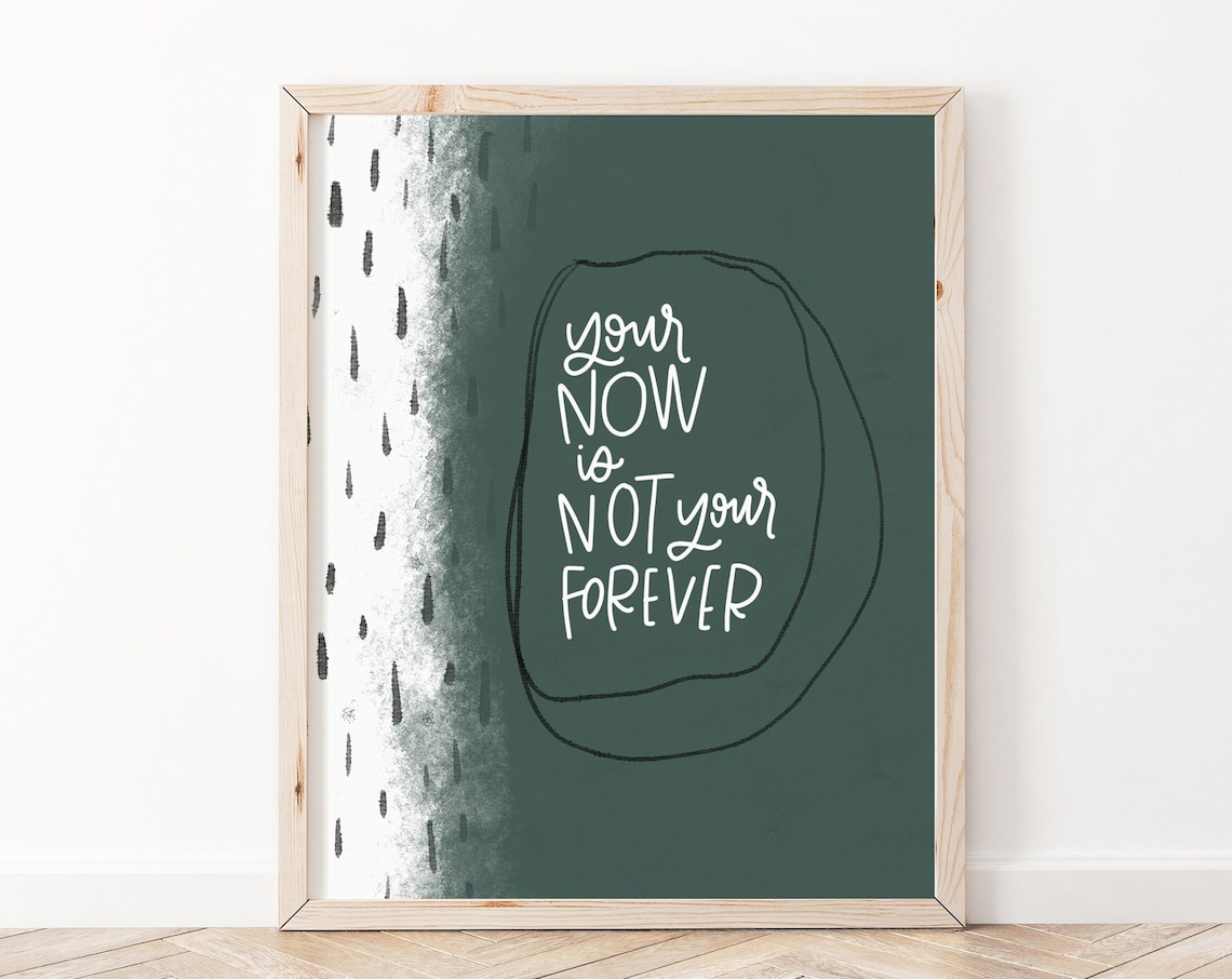Mental Health Positive Affirmations Poster, Therapist Office