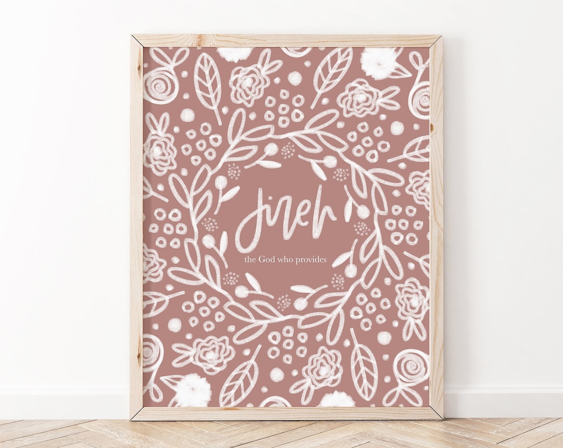 Jireh The God Who Provides Christian Scripture Print