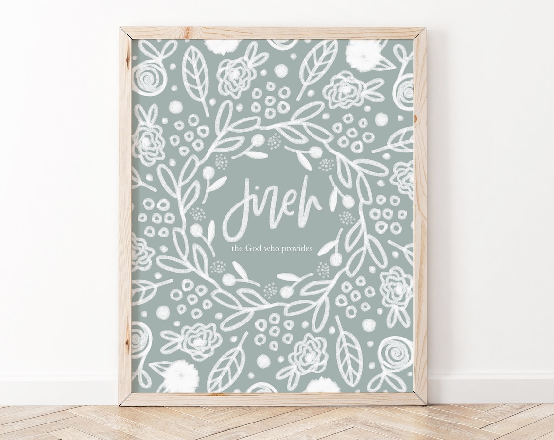 Jireh Bible Verse Christian Scripture Art Print