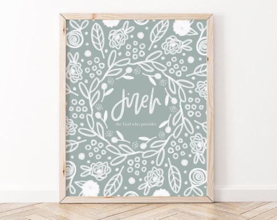 Jireh Bible Verse Christian Scripture Art Print
