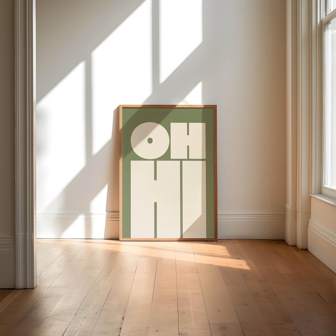 Oh Hi Trendy Typography Poster Print - Image 4