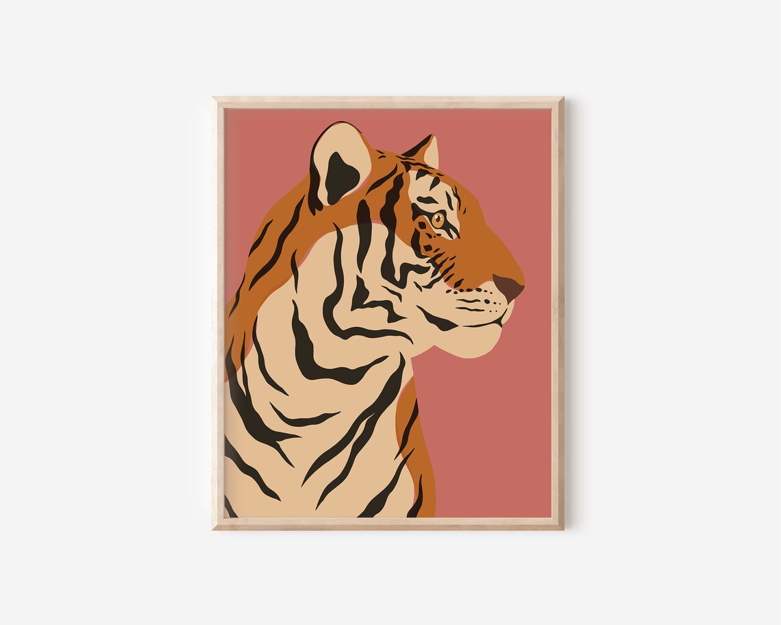 Tiger Jungle Safari Wall Art Print - Image 2