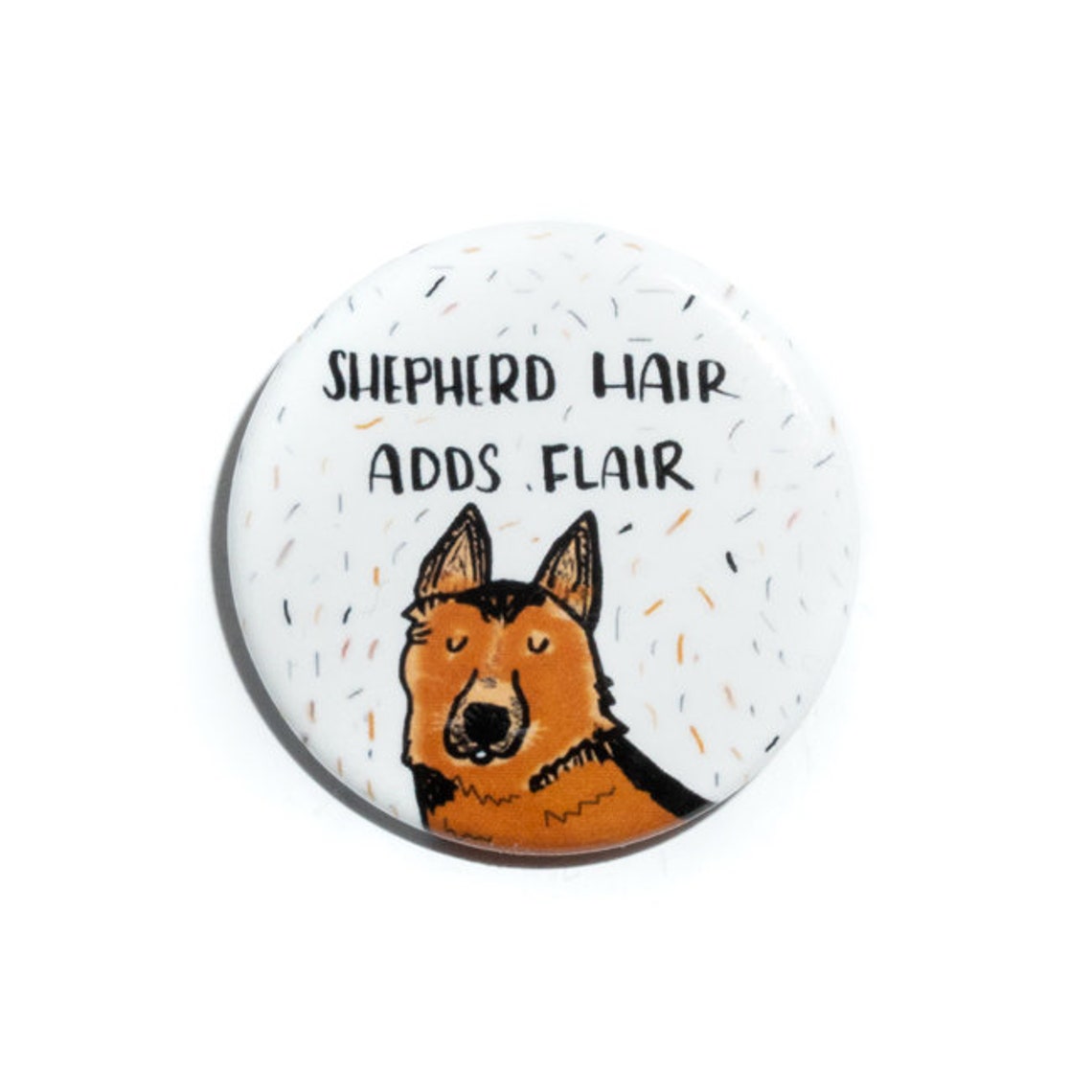 German Shepherd Pinback Button Badge