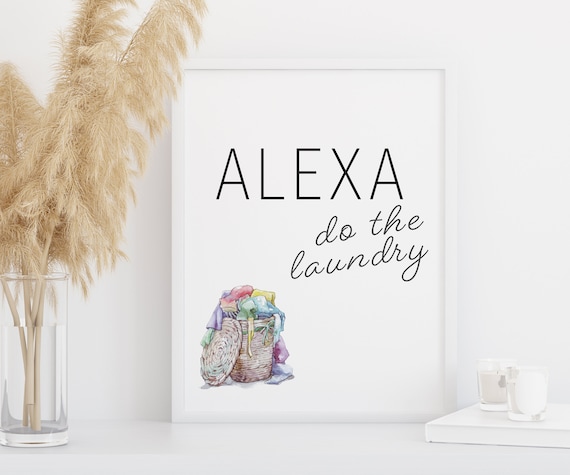 Alexa, Do The Laundry Watercolour Art Print
