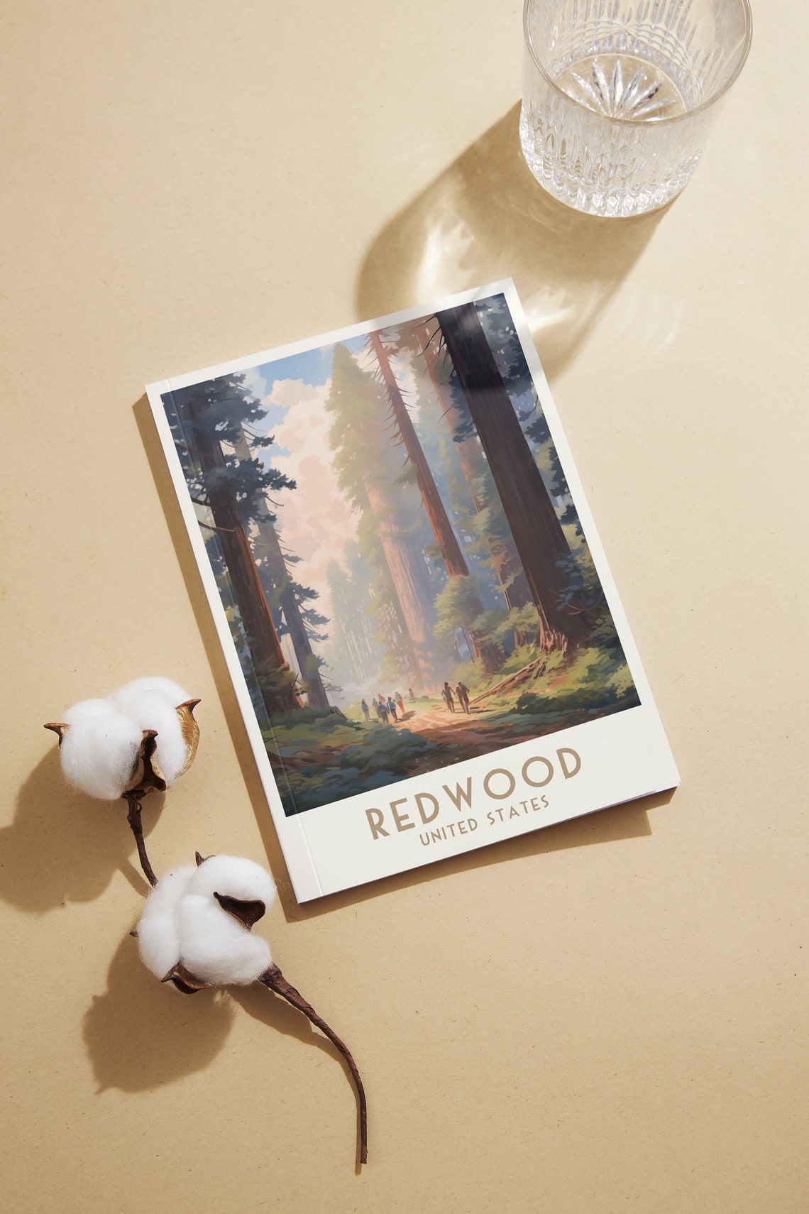 Redwood Forest United States Giant Trees Hikers Trail Travel Poster - Image 2