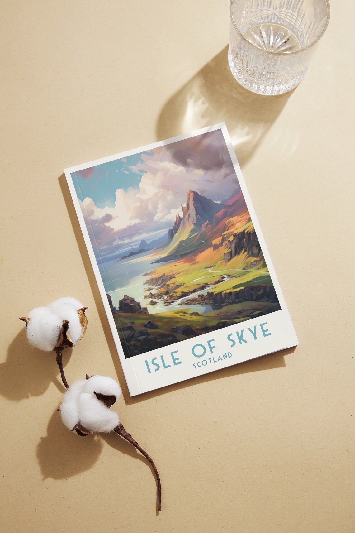 Isle of Skye Old Man of Storr Rock Sunrise Golden Meadow Poster - Image 2