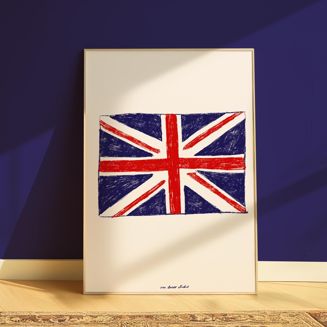 British Flag Vintage Art Print, Union Jack Decor