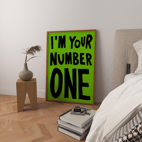 Im Your Number One Art Print Poster Vintage Trendy Retro Clover Illustration Mid Century Kitchen Wall Cult Classic