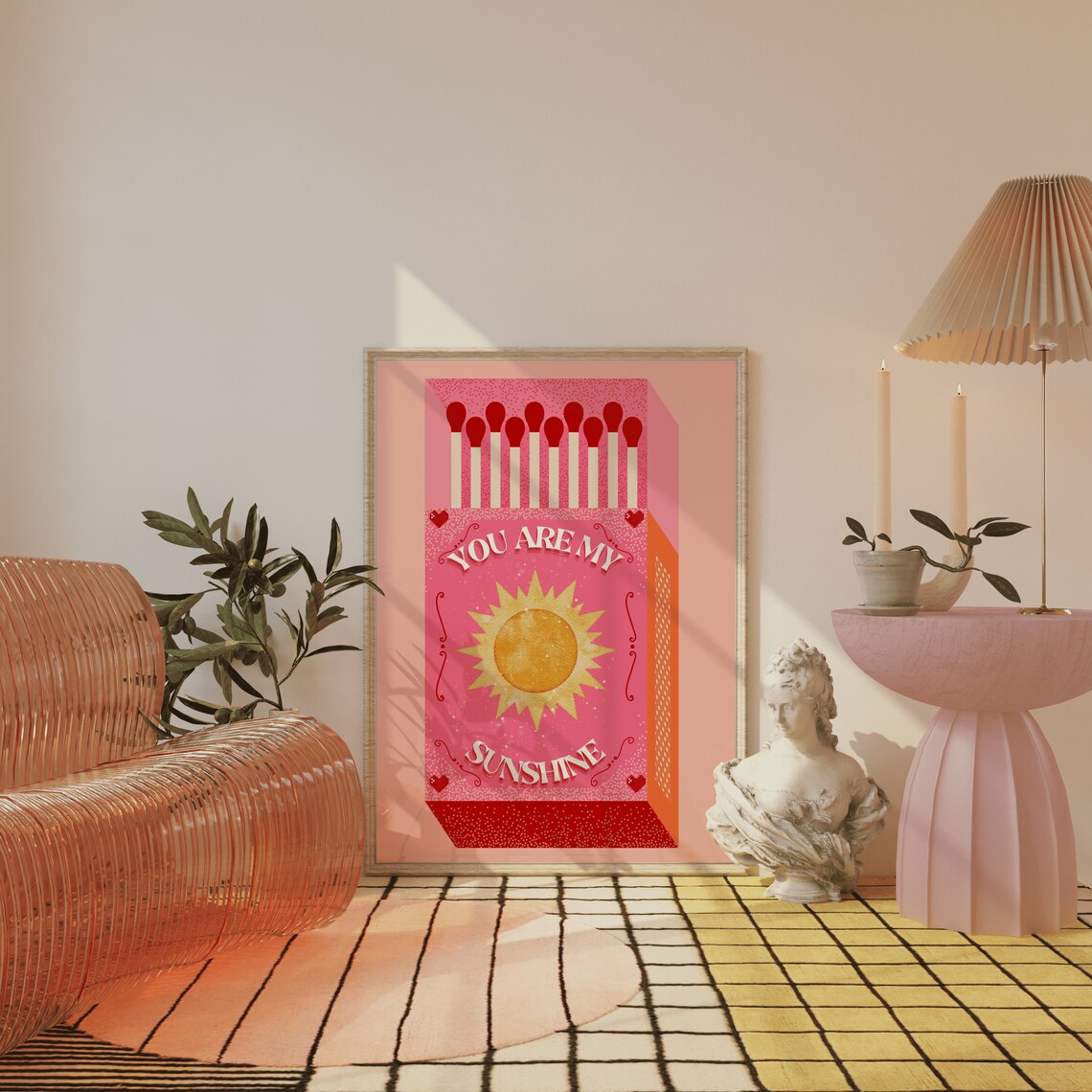 You Are My Sunshine Retro Sun Poster Print - Image 4