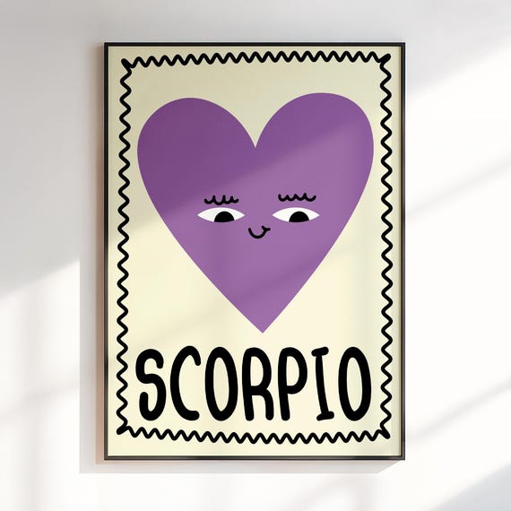 Zodiac Scorpio Wall Art Gift For Kids Print Astrology Gifts Room Posters