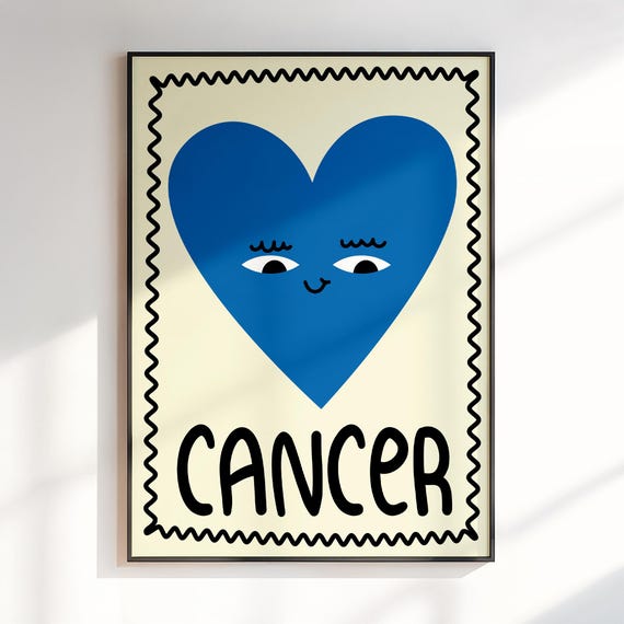 Zodiac Cancer Wall Art Gift For Kids Print Astrology Gifts Room Posters