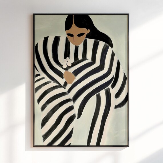 Women Wall Art Maximalist Dopamine Decor Woman Poster Print Livingroom Preppy