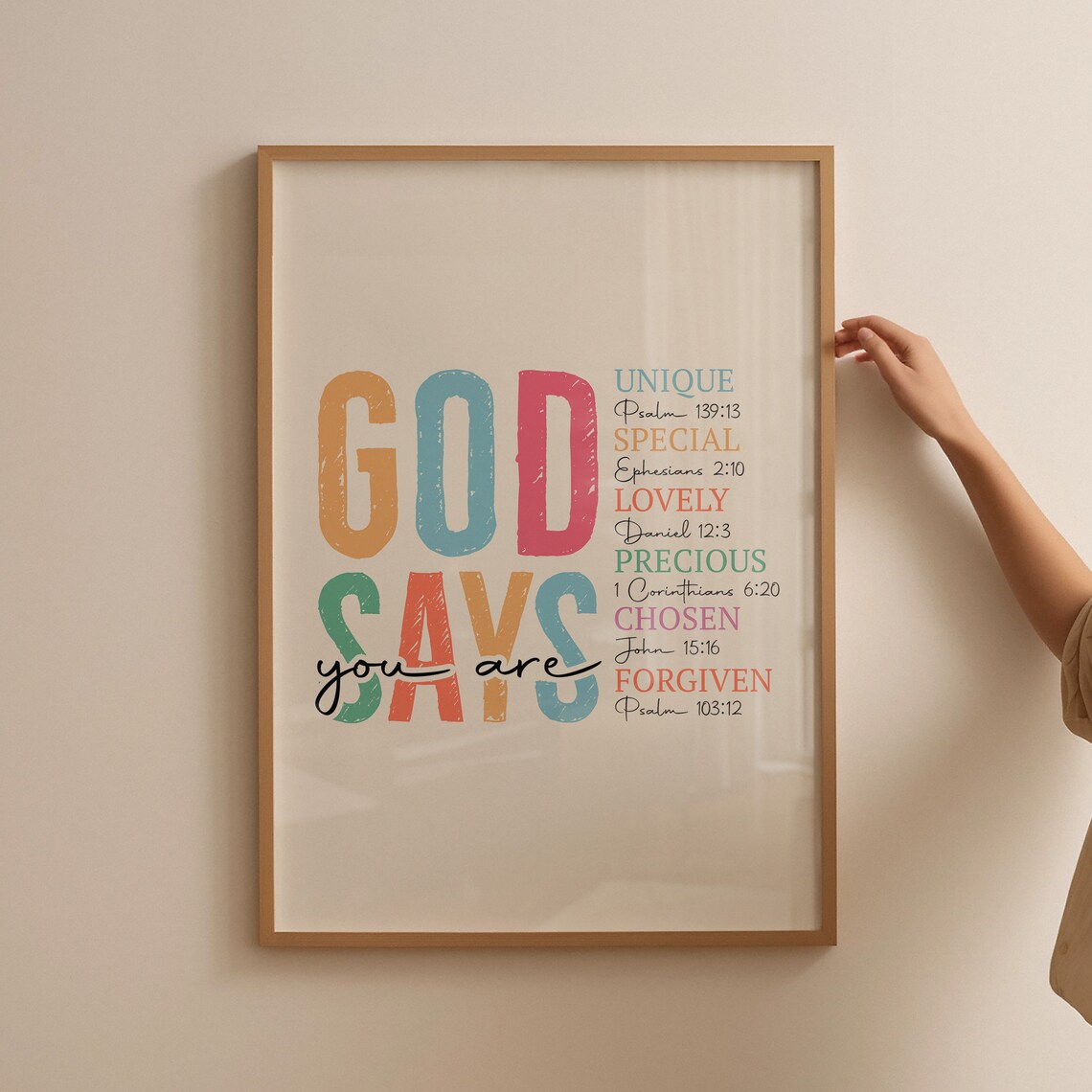 Christian Bible Scripture Wall Art Print, Religious Decor - Image 4