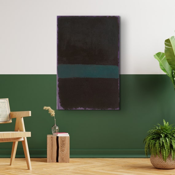 Mark Rothko Green Over Black Print Rothko Framed Modern Art Exhibition Poster Expressionism Print Abstract Art Art Reproduction