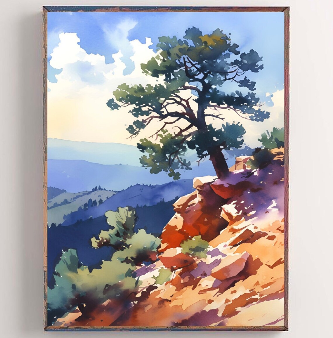 Ashley National Forest Utah Watercolor Art Print