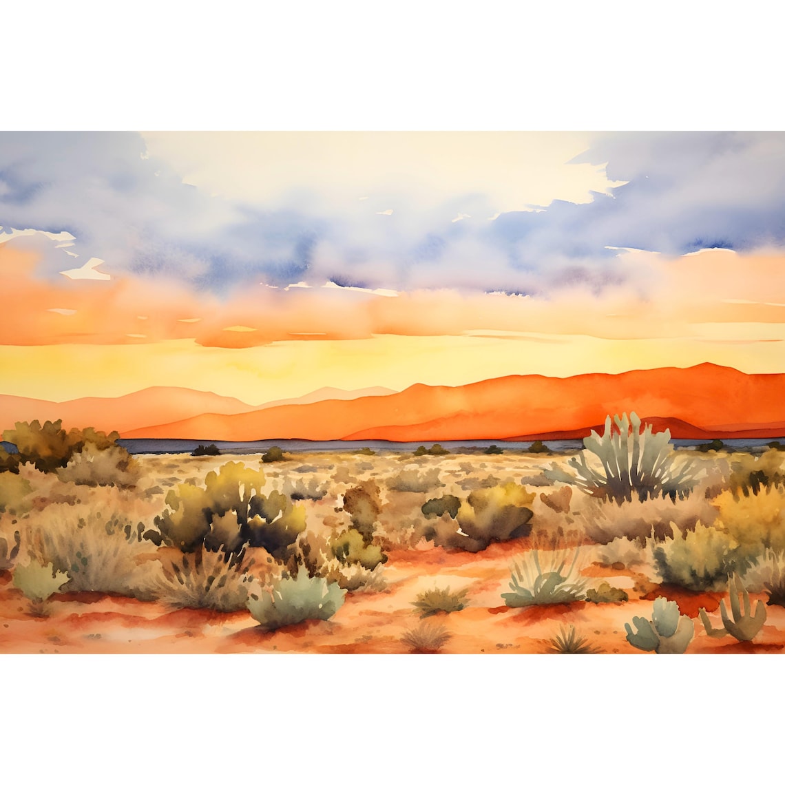 Sandia Mountains New Mexico Landscape Art Print