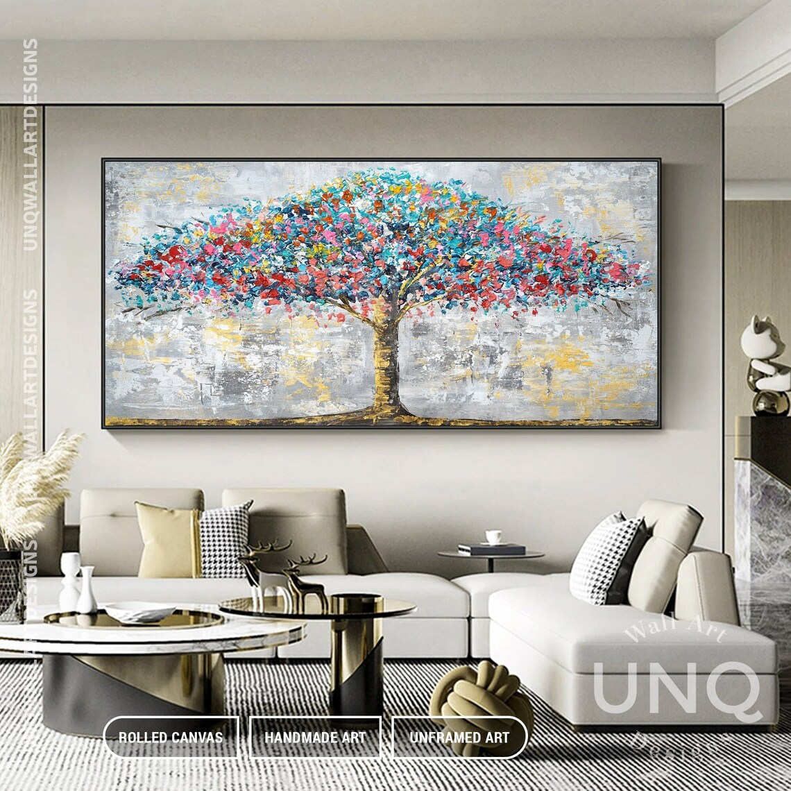 Modern Blossom Tree, Colorful Bohemian Art Print - Image 6