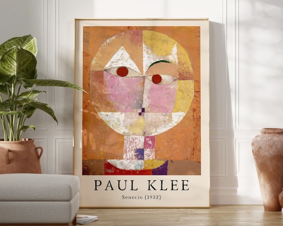 Paul Klee Senecio 1922 Cubist Head Portrait Abstract Art Poster