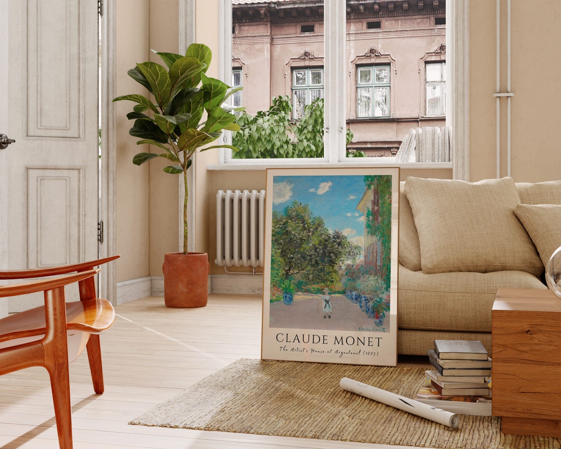 Claude Monet The Artist's House at Argenteuil 1873 Garden Poster - Image 2