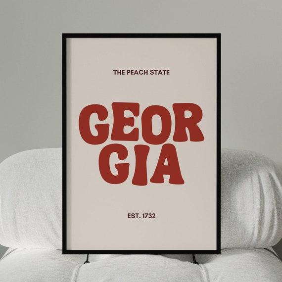 Georgia Art Print The Peach State Poster Trendy City