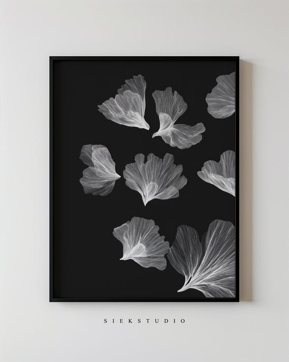 Modern Botanical Ginkgo Abstract Art Print