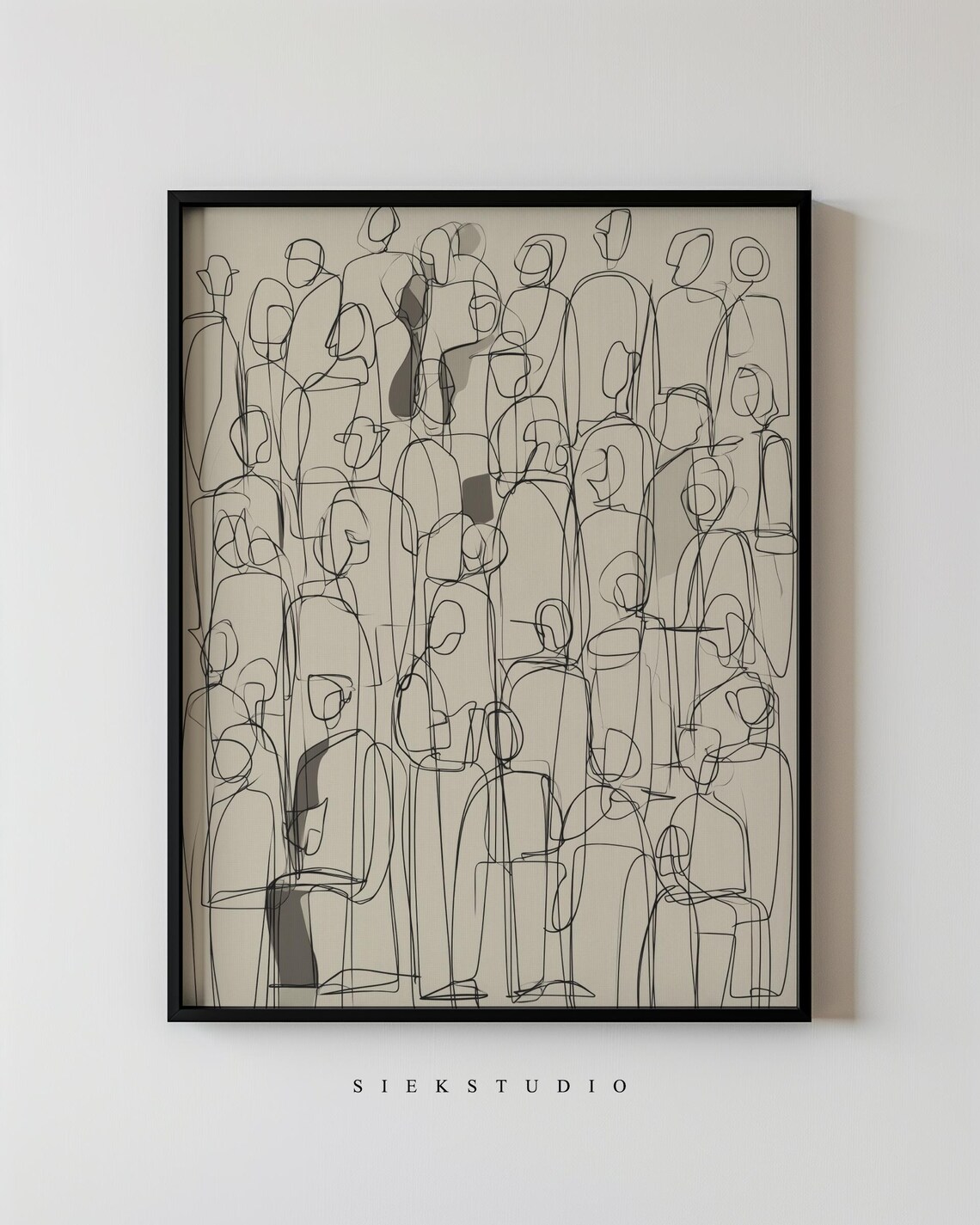 Abstract Figurative Sketch, Minimalist Line Art Print