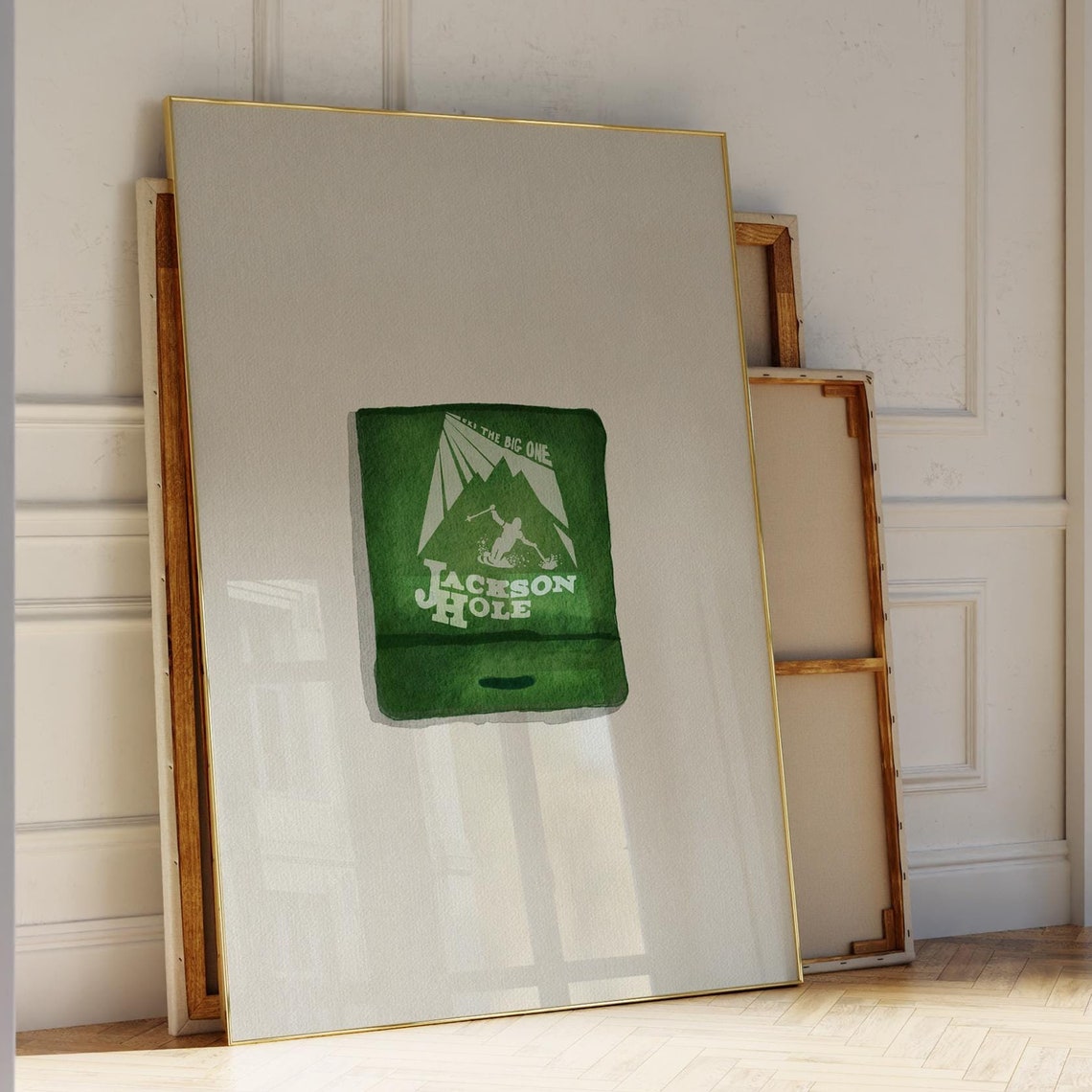 Jackson Hole Ski The Big One Matchbook Green Vintage Ski Poster