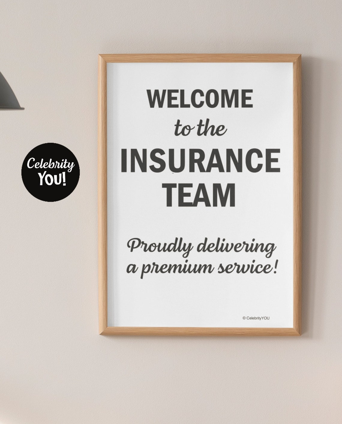 Welcome To The Insurance Team Funny Broker Office Decor Poster - Image 3
