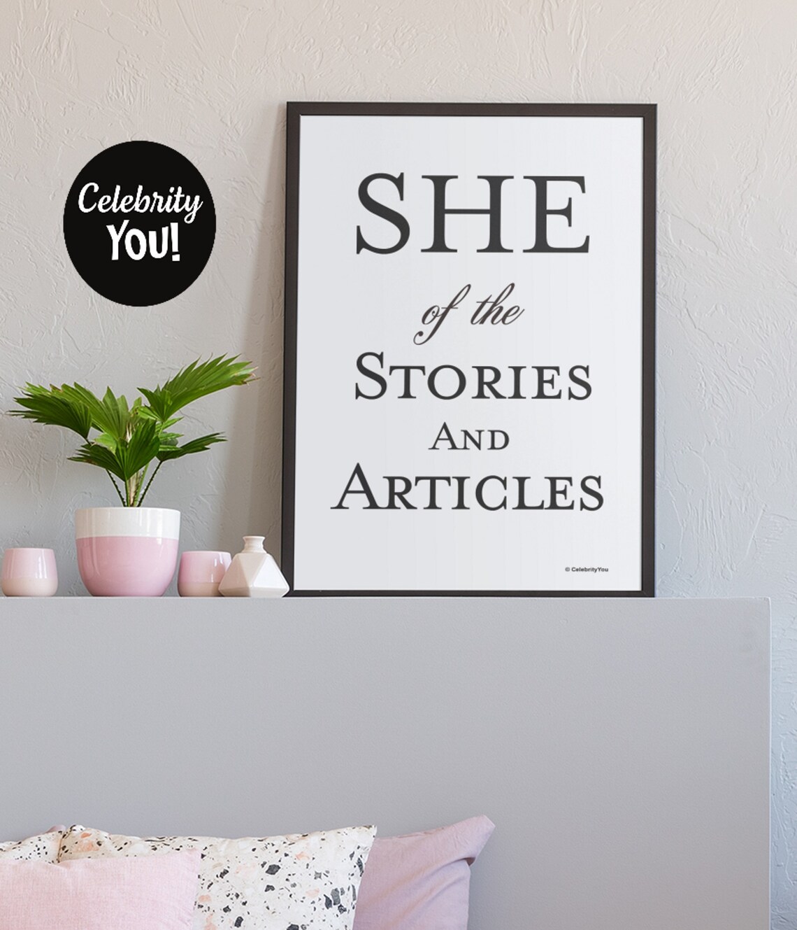 She of the Stories and Articles Female Journalist Gift Wall Art - Image 3