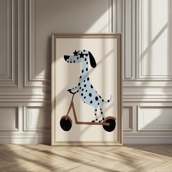Dalmatian Nursery Wall Art Dalmatians Print Kids Room Animal Playroom Poster Gender Neutral Toddler Decor