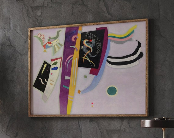 Kandinsky Poster Violetorange 1936 Museum Of Modern Art Exhibition Fine Reproduction Living Room Print