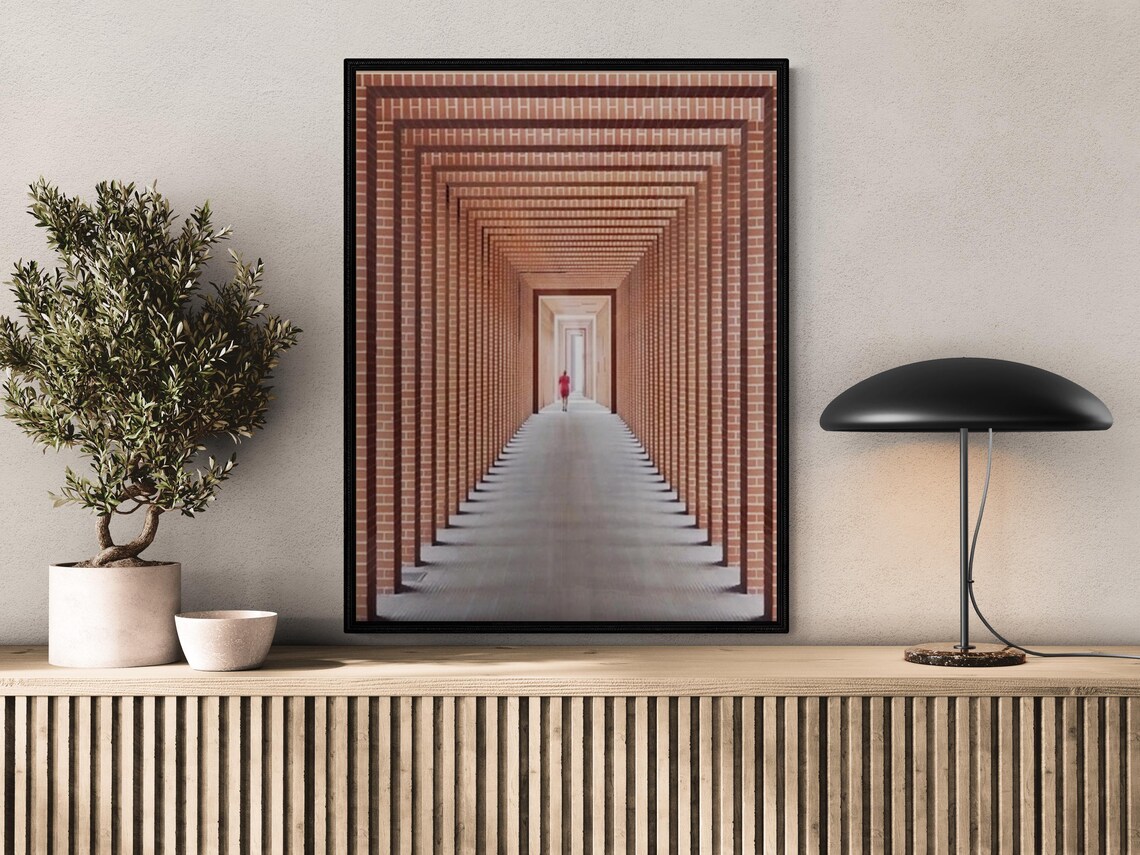 Modern Light Architectural Art Print, Office Decor