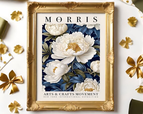 Elegant William Morris Poster Art Nouveau Wall Art Botanical Painting Nature Print Floral Poster Eclectic Design Vintage Luxury Style