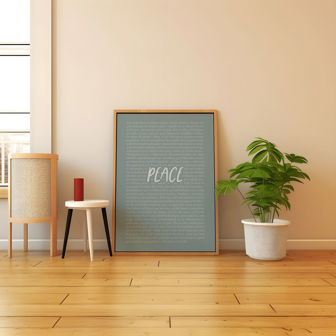 Peace Fruit Of The Spirit Bible Verse Poster Nursery Decor Faith - Image 5