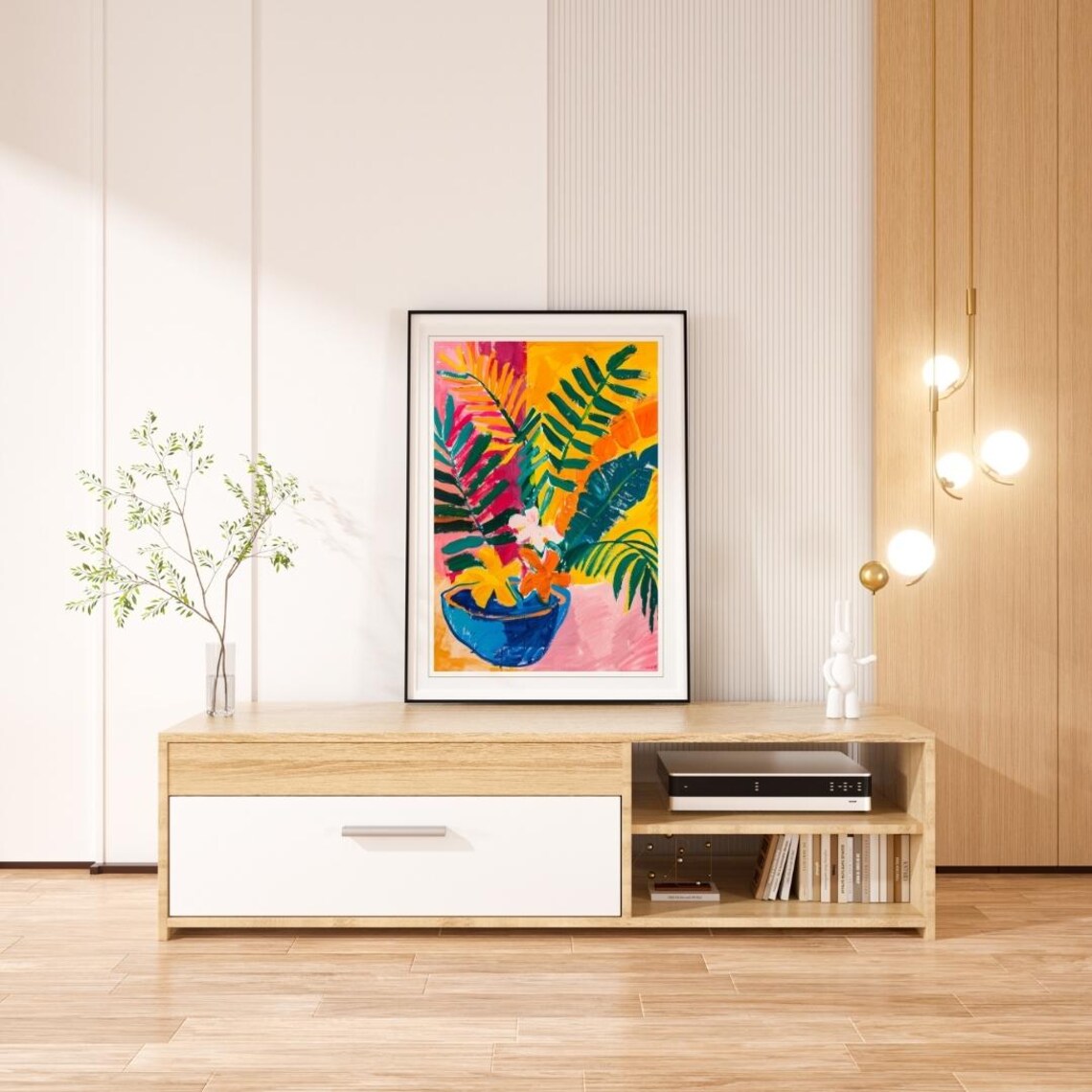 Matisse Style Tropical Leaves Bold Fauvist Colorful Botanical Painting Art Poster - Image 2