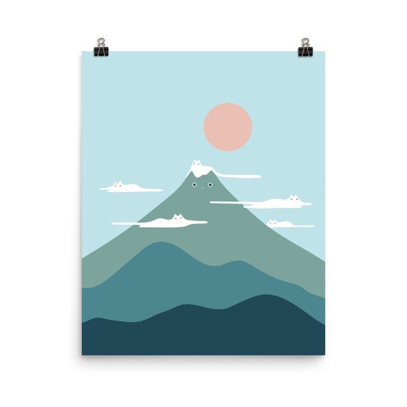 Cat Landscape 72B Art Print